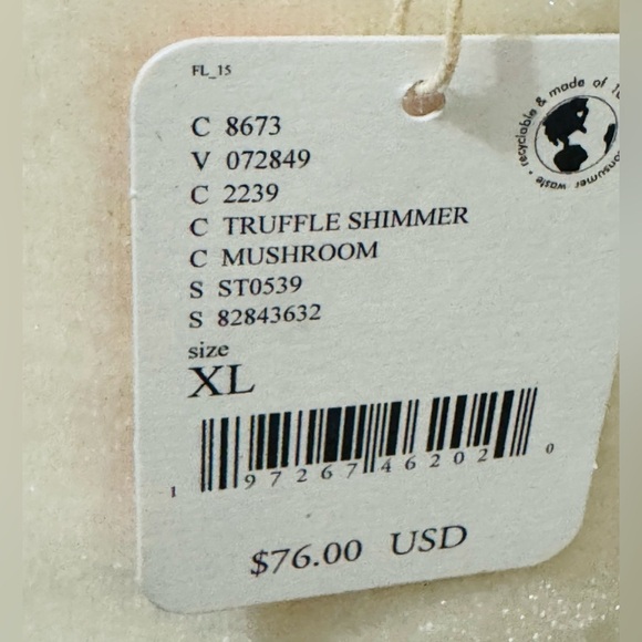 Free People x BOAMAR Twist Habana Bikini Top Women’s Size XL Truffle Shimmer NWT - Picture 10 of 12